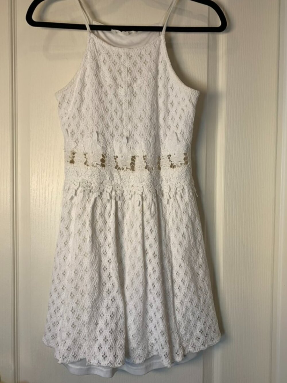 Rebellion Lace Cottagecore Dress White Cream Boho Festival Mini Dress M